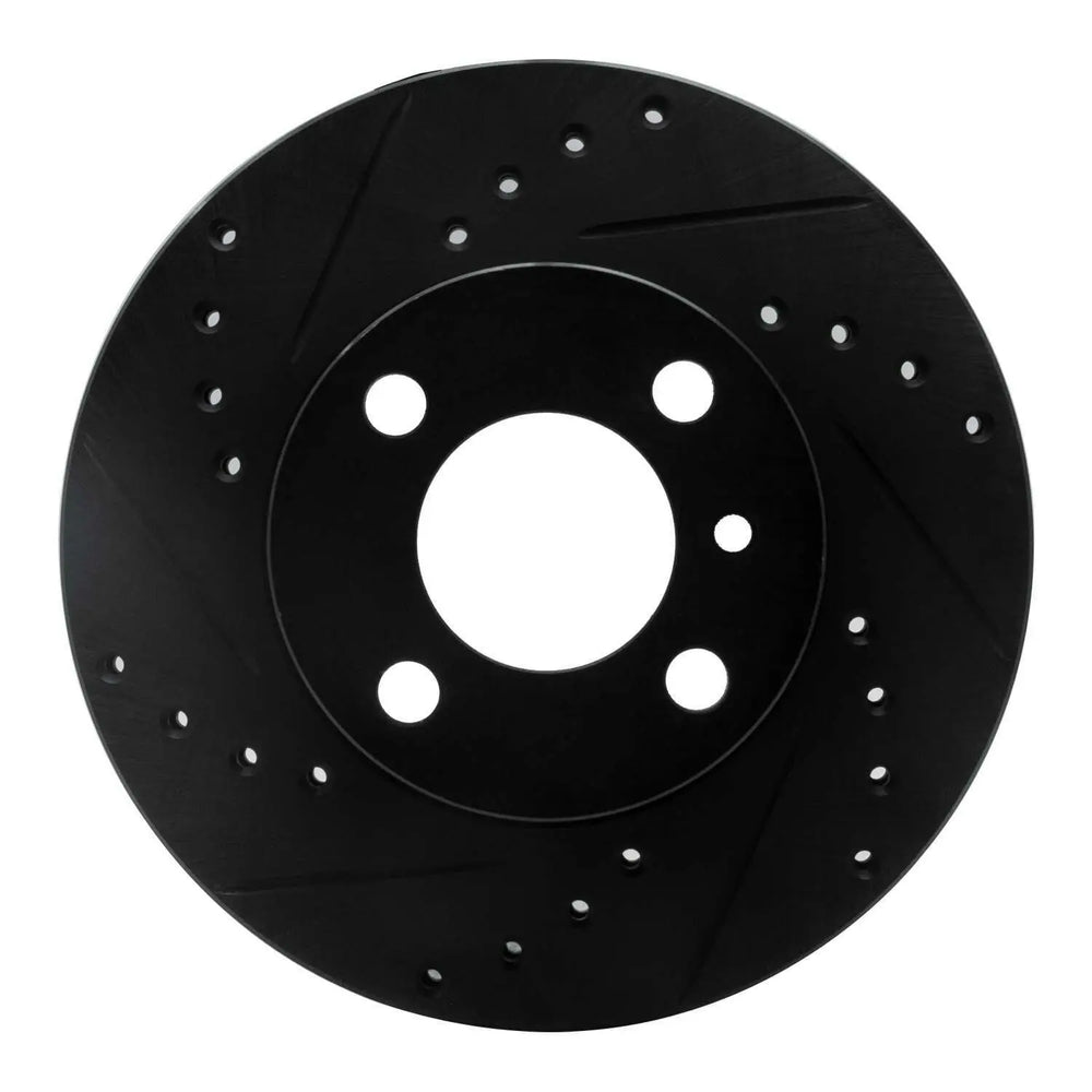 R1 76-77 BMW 320I (USA/Canada) Front Left Drilled & Slotted Black Brake Rotor