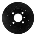 R1 76-77 BMW 320I (USA/Canada) Front Left Drilled & Slotted Black Brake Rotor