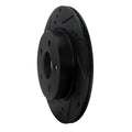 R1 17-25 Nissan X-Trail (Mexico) Rear Left Drilled & Slotted Black Brake Rotor