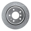 DFC 91-95 BMW 540i Rear Left Drilled & Slotted Silver Brake Rotor