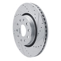 R1 Concepts Brake Rotor Drilled and Slotted Silver Fits Jeep Gladiator