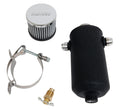 Moroso 10AN Male Fittings Catch Can Breather Tank - Black Powder Coat
