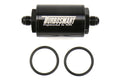 Turbosmart FPR Billet Inline Fuel Filter 1.75in OD 3.825in Length AN-6 Male Inlet - Black
