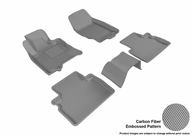 3D MAXpider 2016-2017 Infiniti QX50 Kagu 1st & 2nd Row Floormats - Gray