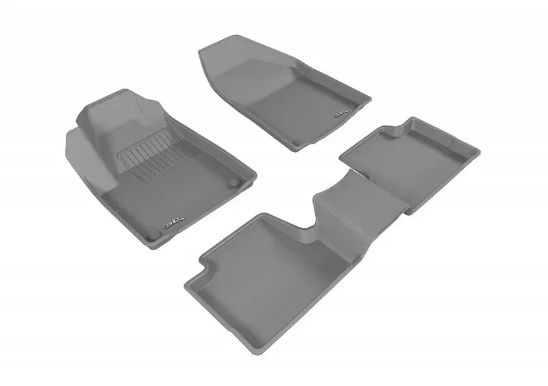 3D MAXpider 2015-2020 Jeep Cherokee Kagu 1st & 2nd Row Floormats - Gray