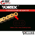 Vortex Racing V3 2.0 Chain and Sprocket Kit 2912-17,193K-45,G525RX3-118- Gold