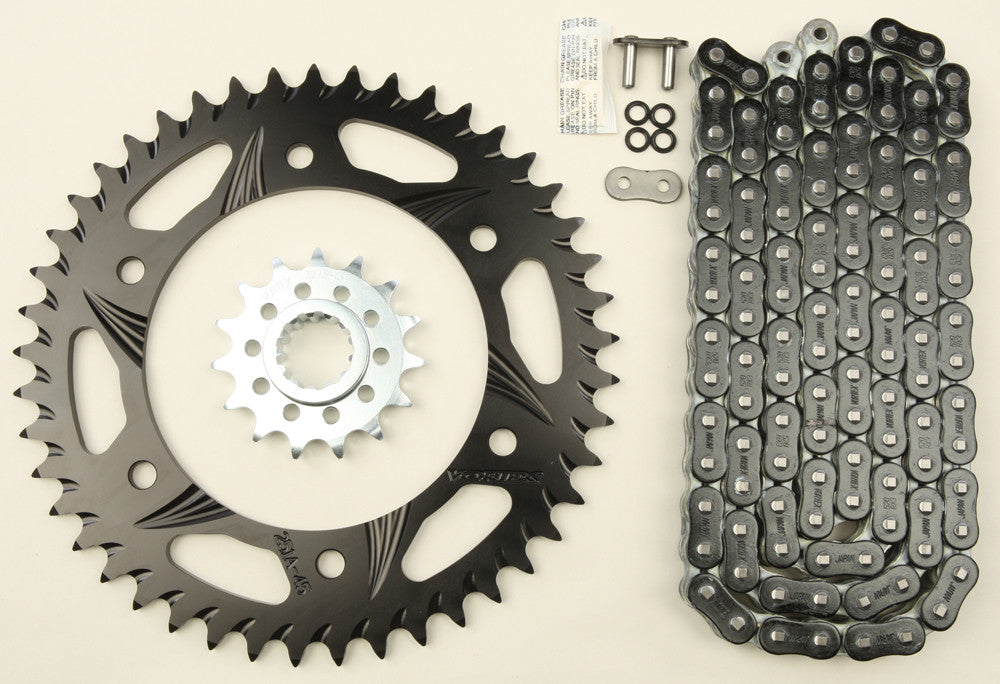 Vortex Racing V3 2.0 Chain and Sprocket Kit 3273-15,251AK-45,520RX3-110- Black