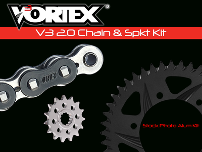 Vortex Racing V3 2.0 Chain and Sprocket Kit 3271-15,435K-45,520RX3-114- Black
