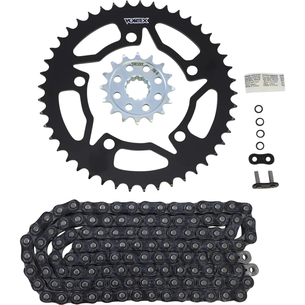 Vortex Racing V3 2.0 Chain and Sprocket Kit 3766-16,196AS-45,520RX3-120- Black