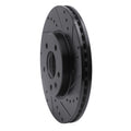 R1 2011-2025 Buick LaCrosse Front Right Drilled & Slotted Black Brake Rotor