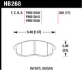 Hawk 1999-2000 Infiniti G20 HPS 5.0 Front Brake Pads
