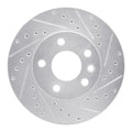 DFC 96-00 Volkswagen EuroVan Front Right Drilled & Slotted Silver Brake Rotor