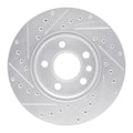 DFC 96-00 Volkswagen EuroVan Front Right Drilled & Slotted Silver Brake Rotor