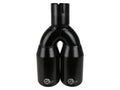 aFe MACH Force-Xp 409 Stainless Steel Clamp-on Exhaust Tip 2.5in Inlet 3.5in Outlet - Black