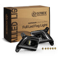 Alpharex 19-23 Chevrolet Silverado 2500/3500HD DoubleTap Dual Color LED Projector Fog Lights