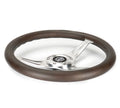 NRG Classic Wood Grain Wheel - 350mm 3 Chrome Silver Spokes Oak Color Wood
