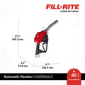 1IN AUTOMATIC DIESEL SPOUT NOZZLE (RED)