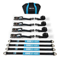 Borne Off-Road Vehicle Ratchet Tie-Down Kit (4 pack) Blue