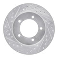 R1 Concepts Brake Rotor Drilled and Slotted Silver Fits Suzuki Sidekick