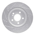 R1 Concepts Brake Rotor Drilled and Slotted Silver Fits Mercedes-Benz CLA250