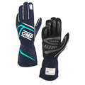 OMP FIRST GLOVES FIA 8856-2018 MY2025 NAVY BLUE / TIFFANY SZ S