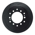 R1 10-22 Toyota 4Runner Rear Left Slotted Black Brake Rotor