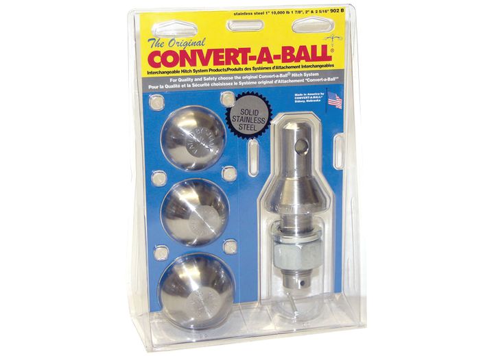 (BLISTER/RETAIL PACKAGE)1IN SHANK 1 7/8IN & 2IN & 2 5/16IN STAINLESS BALLS