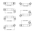 Fragola -6AN Ext Black PTFE Hose Assembly Straight x Straight 72in