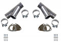 Granatelli 2.5in Stainless Steel Manual Dual Exhaust Cutout Kit w/Slip Fit Band Clamp