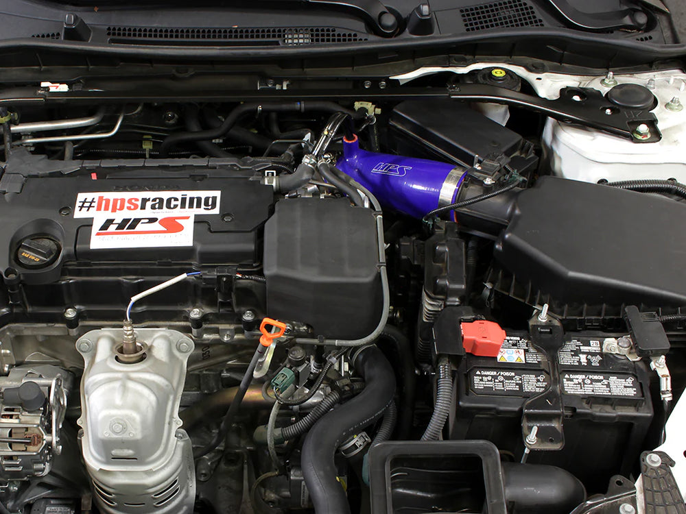 HPS Performance Blue Reinforced Silicone Post MAF Air Intake Hose Kit for Honda 13-16 Accord 2.4L