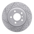 R1 07-19 BMW X5 Rear Left Drilled & Slotted Geo-Carbon Rotor