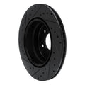 R1 08-13 BMW 135IS Rear Right Drilled & Slotted Black Brake Rotor