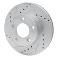 DFC 75-80 Ford Granada Left Rear Drilled & Slotted Silver Brake Rotor