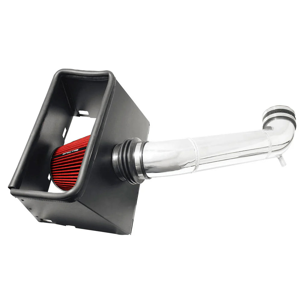 0208 RAM 1500/2500 4.7L/5.7L AIR INTAKE KIT RED FILTER CLEAR ANODIZED ALUMIN