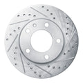 R1 82-88 BMW 528E Front Right Drilled & Slotted Silver Brake Rotor