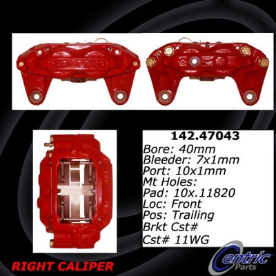 Centric 06-07 Subaru Impreza WRX STI/WRX/2.5i/WRX Ltd Right Front Posi-Quiet Loaded Caliper