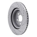 R1 Concepts Brake Rotor Drilled and Slotted Silver Fits Chrysler 300