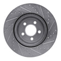 R1 Concepts Brake Rotor Drilled and Slotted Silver Fits Chrysler 300