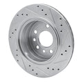 DFC 01-01 Cadillac Catera Rear Left Drilled & Slotted Silver Brake Rotor