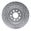 DFC 17-25 Acura RDX Rear Left Drilled & Slotted Silver Brake Rotor