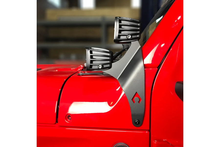 Artec Industries 20-25 Jeep Wrangler JL A-Pillar Dual Led Cube Light Mount - Jl 392 / Jt Mojave