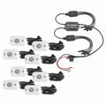 5.6 INCH ROUND W/ PARTIAL HALO SILVER FRONT 8-LED HEADLIGH
