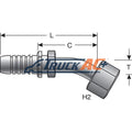 FEMALE FLAT-FACE O-RING SWIVEL - 45