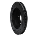 R1 90-92 Ford Taurus SHO Rear Right Drilled & Slotted Black Brake Rotor