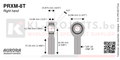 Male Rod End Moly 1/2in x 1/2-20 RH Telfon