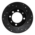 R1 69-87 Saab 99 Rear Right Front Right Drilled & Slotted Black Brake Rotor