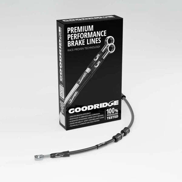 Goodridge 15-16 HD FLTRX/S Road Glide +10in Clutch Line Kit - Black