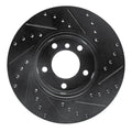 R1 06-13 BMW 125i (Mexico) Front Left Drilled & Slotted Black Brake Rotor