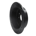R1 95-97 Kia Sephia Rear Right Drilled & Slotted Black Brake Rotor