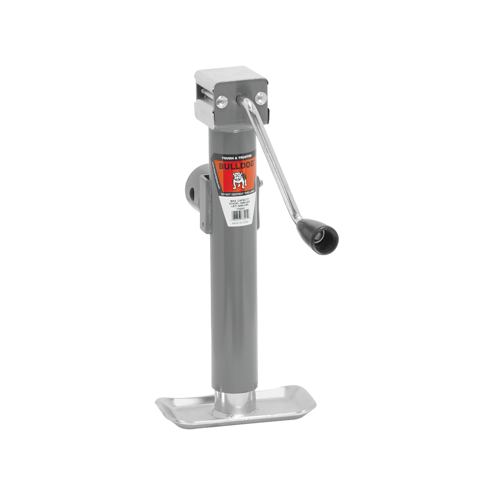 TRAILER JACK SWIVEL MOUNT SIDE WIND 63/8IN CLEARNACE; 5000 LBS LIFT